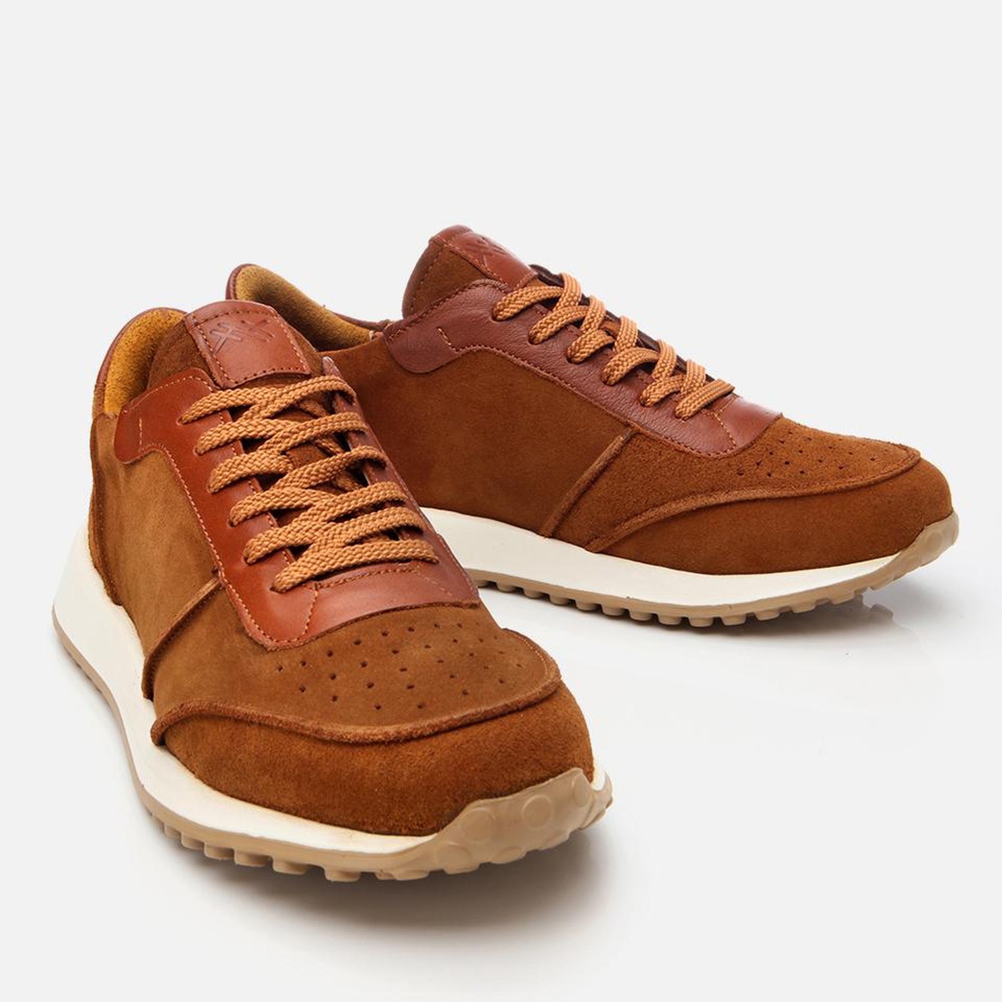 Erkek Süet Deri Taba Ultra Hafif Tabanlı Spor Ayakkabı