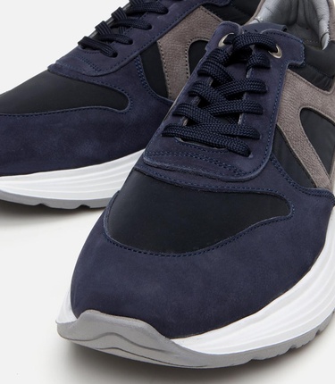  Erkek Süet Deri Lacivert Hafif Tabanlı Spor Ayakkabı