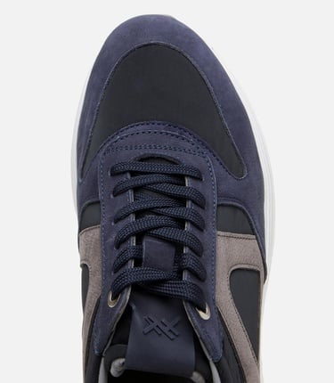  Erkek Süet Deri Lacivert Hafif Tabanlı Spor Ayakkabı