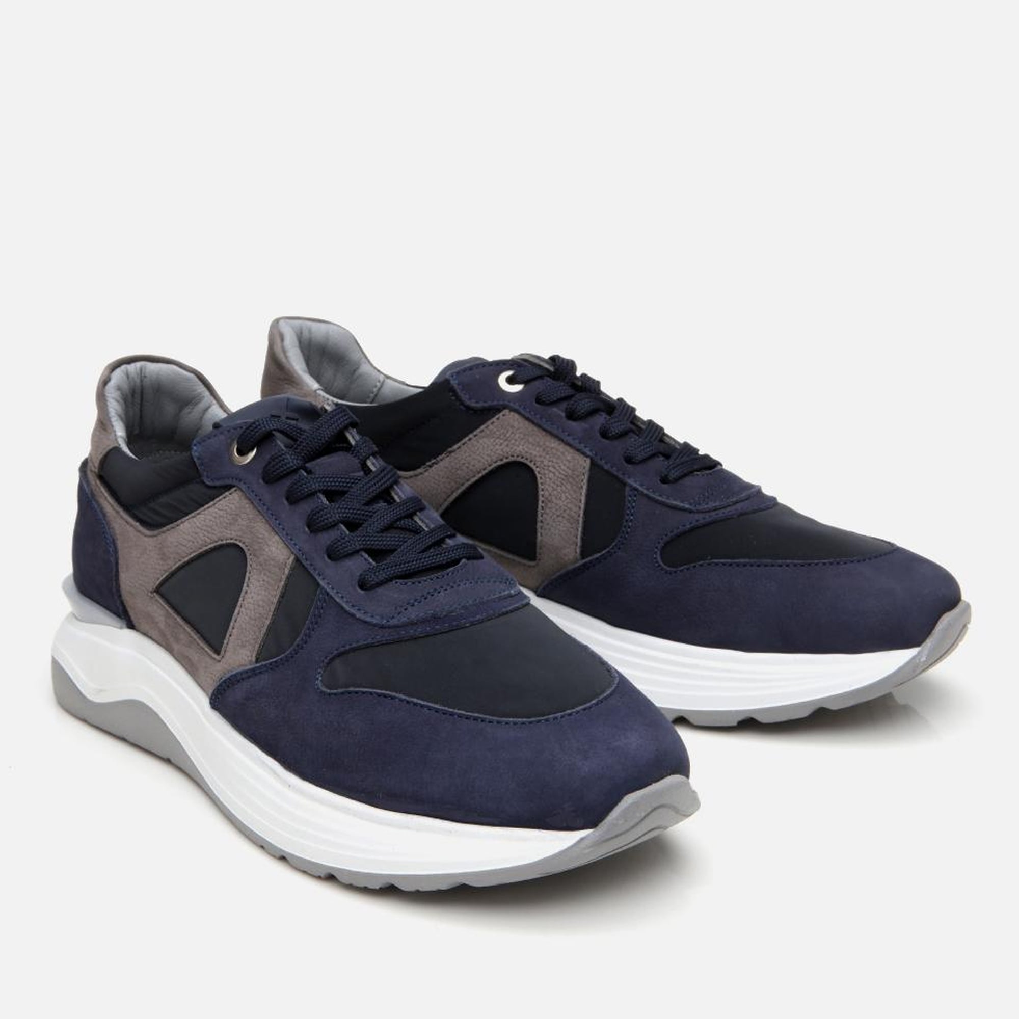 Erkek Süet Deri Lacivert Hafif Tabanlı Spor Ayakkabı