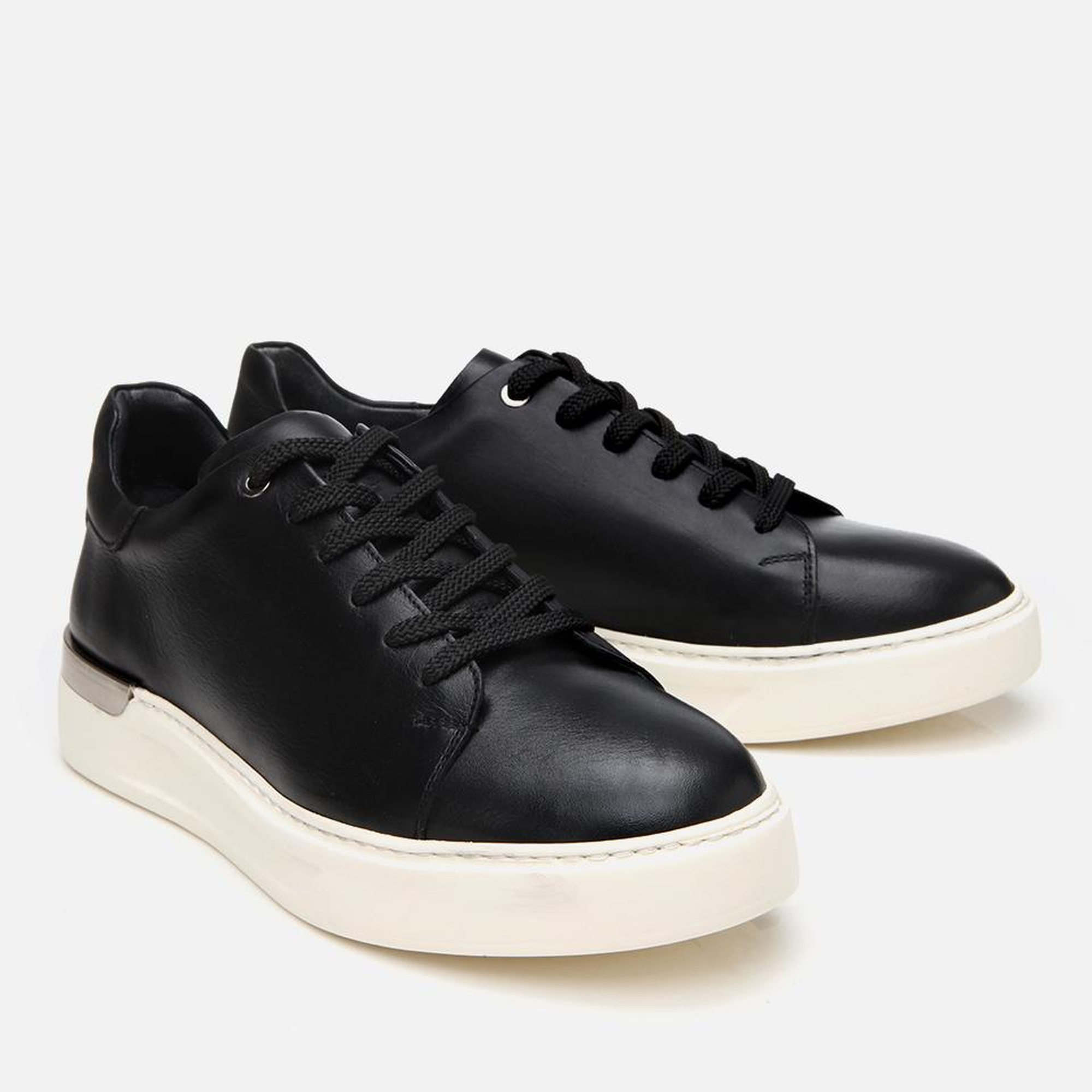 Erkek Deri Siyah Toka Detaylı Spor Ayakkabı