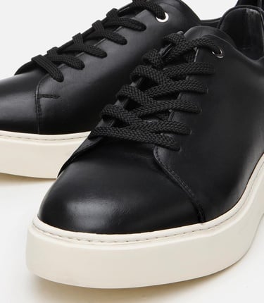  Erkek Deri Siyah Toka Detaylı Spor Ayakkabı