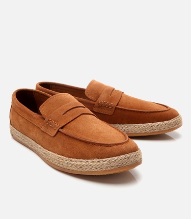  Erkek Süet Deri Lacivert Ultra Hafif Tabanlı Loafer