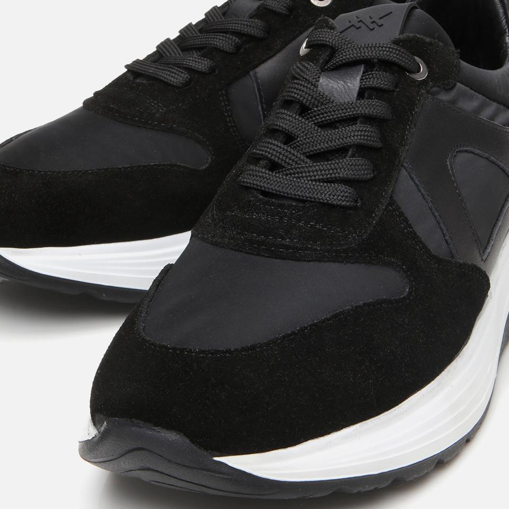 Erkek Süet Deri Siyah Hafif Tabanlı Spor Ayakkabı