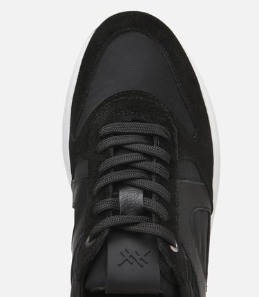  Erkek Süet Deri Siyah Hafif Tabanlı Spor Ayakkabı