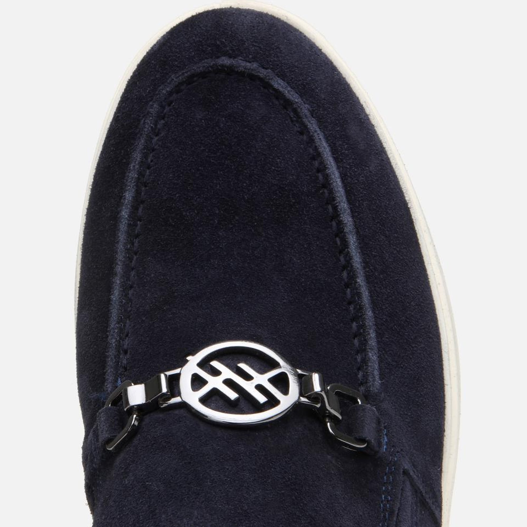 Erkek Süet Deri Lacivert Toka Detaylı Loafer