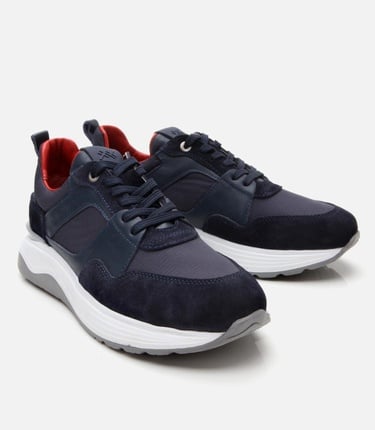  Erkek Süet Deri Lacivert Hafif Tabanlı Spor Ayakkabı