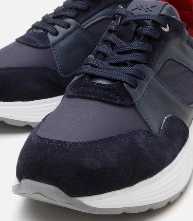  Erkek Süet Deri Lacivert Hafif Tabanlı Spor Ayakkabı