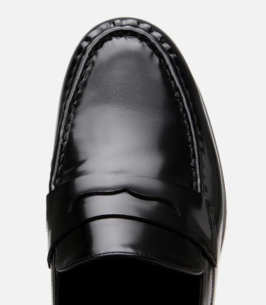  Erkek Deri Siyah Klasik Loafer