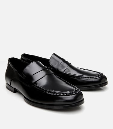  Erkek Deri Siyah Klasik Loafer