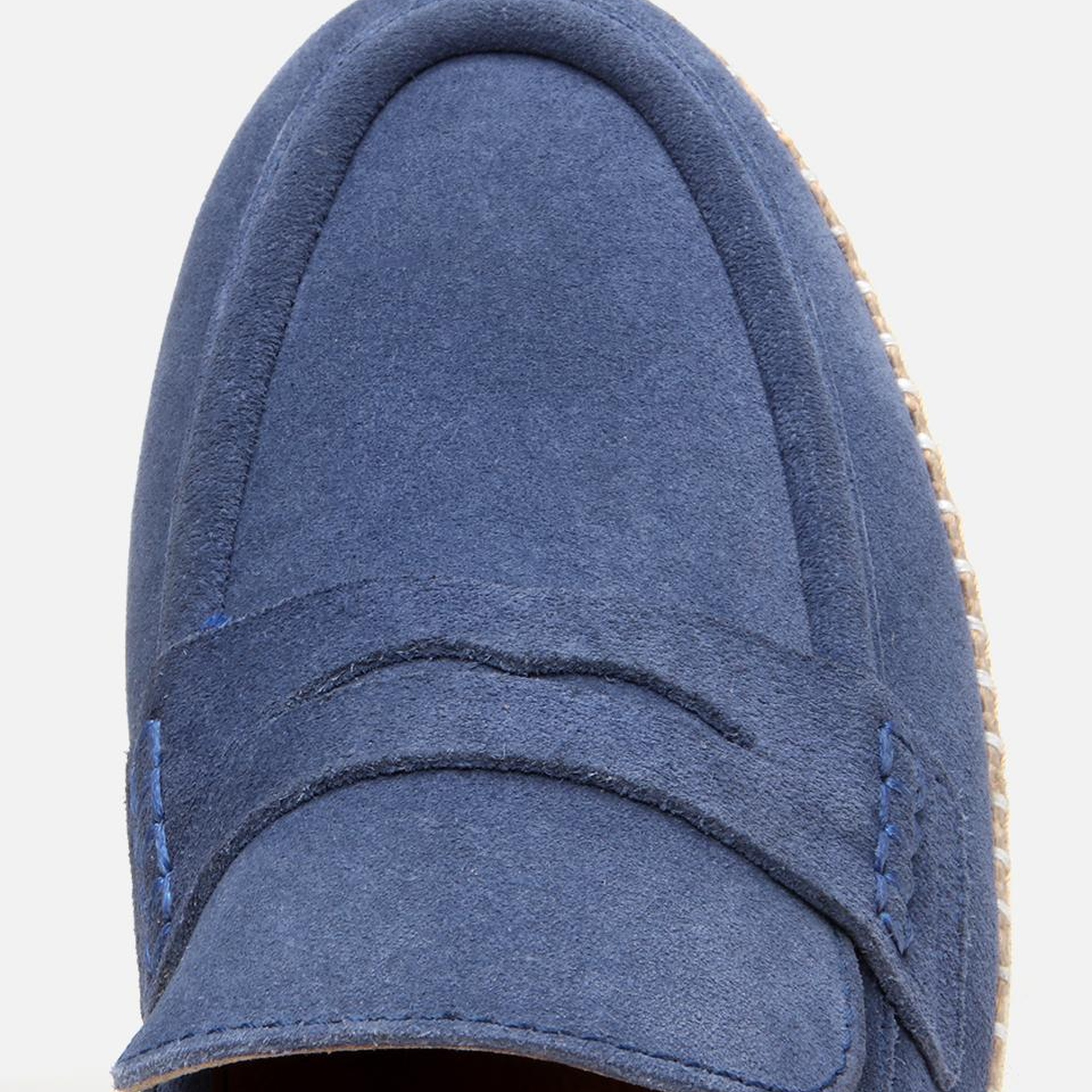 Erkek Süet Deri Mavi Ultra Hafif Tabanlı Loafer