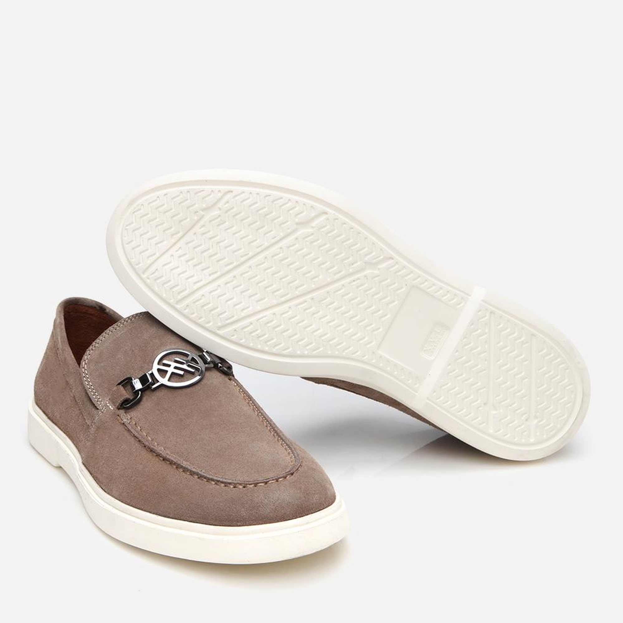 Erkek Süet Deri Vizon Toka Detaylı Loafer