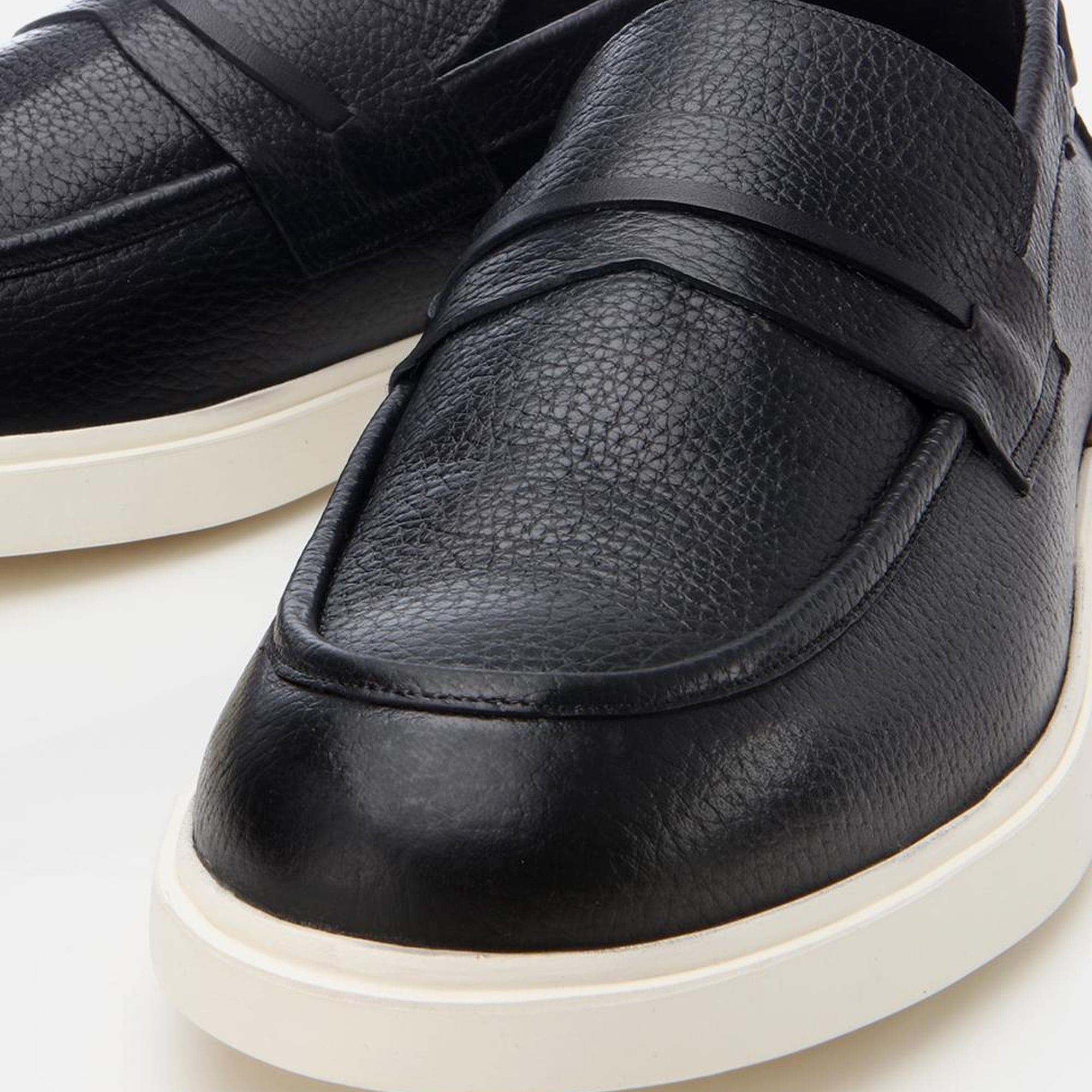 Erkek Deri Siyah Ultra Hafif Tabanlı Klasik Loafer