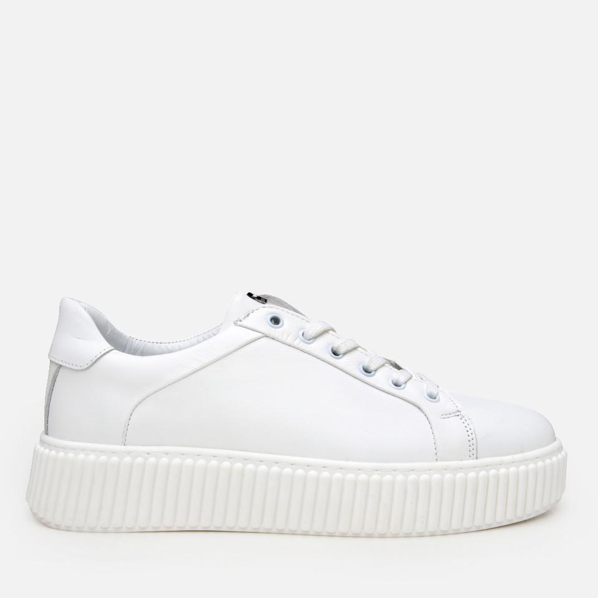 Erkek Deri Beyaz Yüksek Tabanlı Spor Ayakkabı