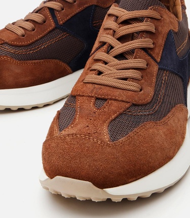  Erkek Süet Deri Taba Ultra Hafif Tabanlı Spor Ayakkabı