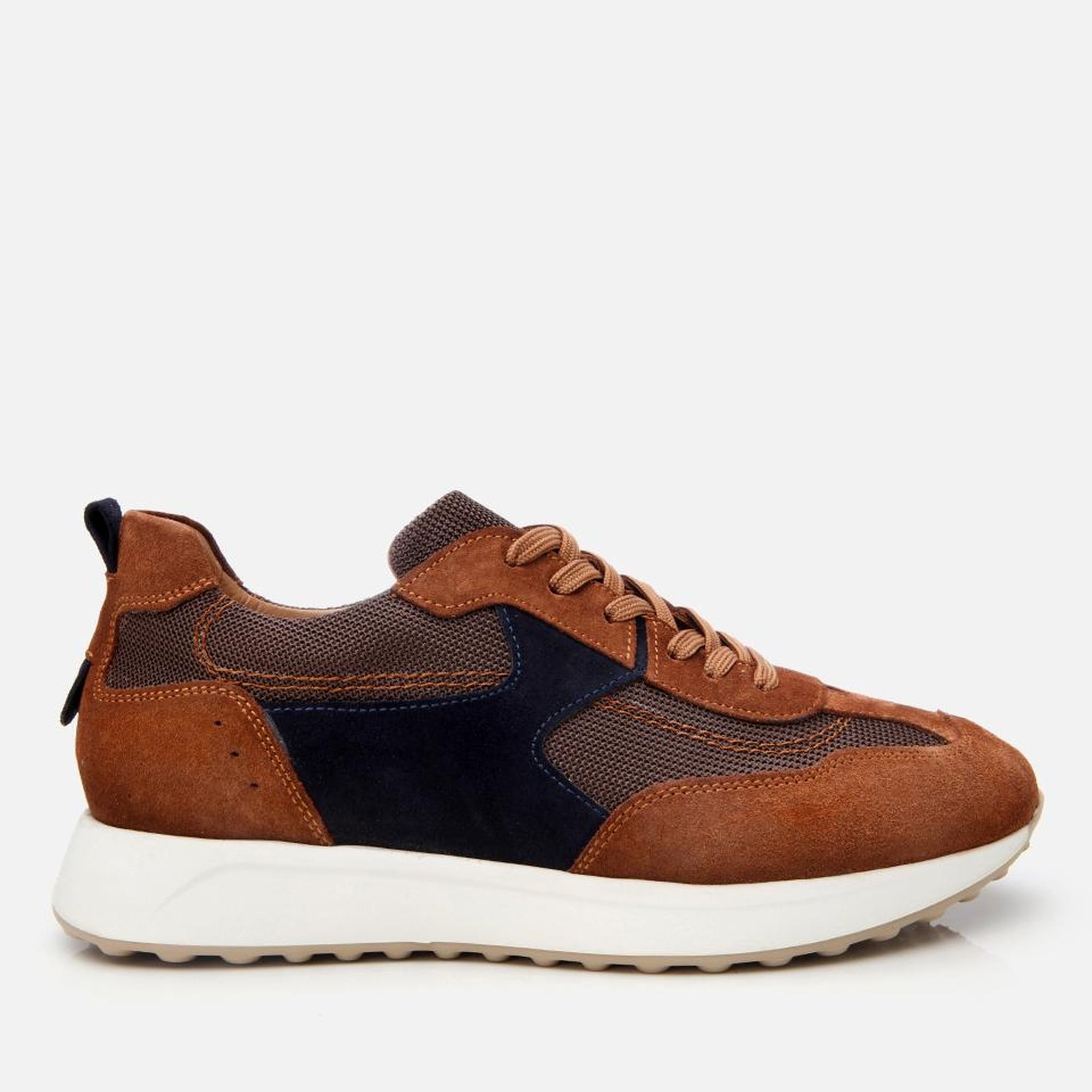 Erkek Süet Deri Taba Ultra Hafif Tabanlı Spor Ayakkabı