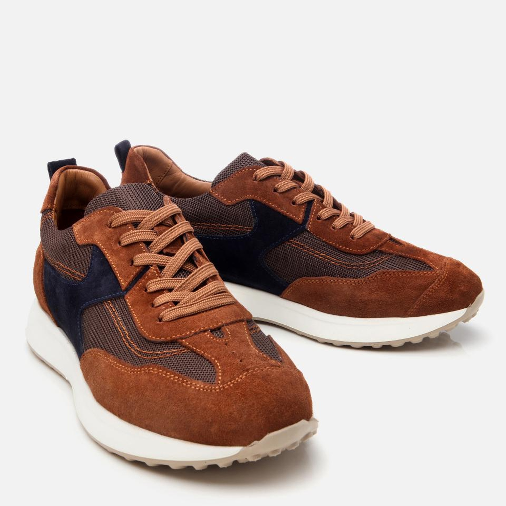 Erkek Süet Deri Taba Ultra Hafif Tabanlı Spor Ayakkabı