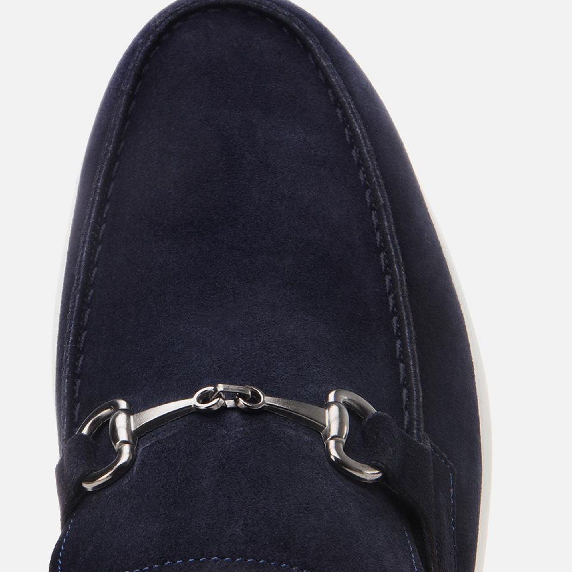 Erkek Süet Deri Lacivert Toka Detaylı Günlük Loafer