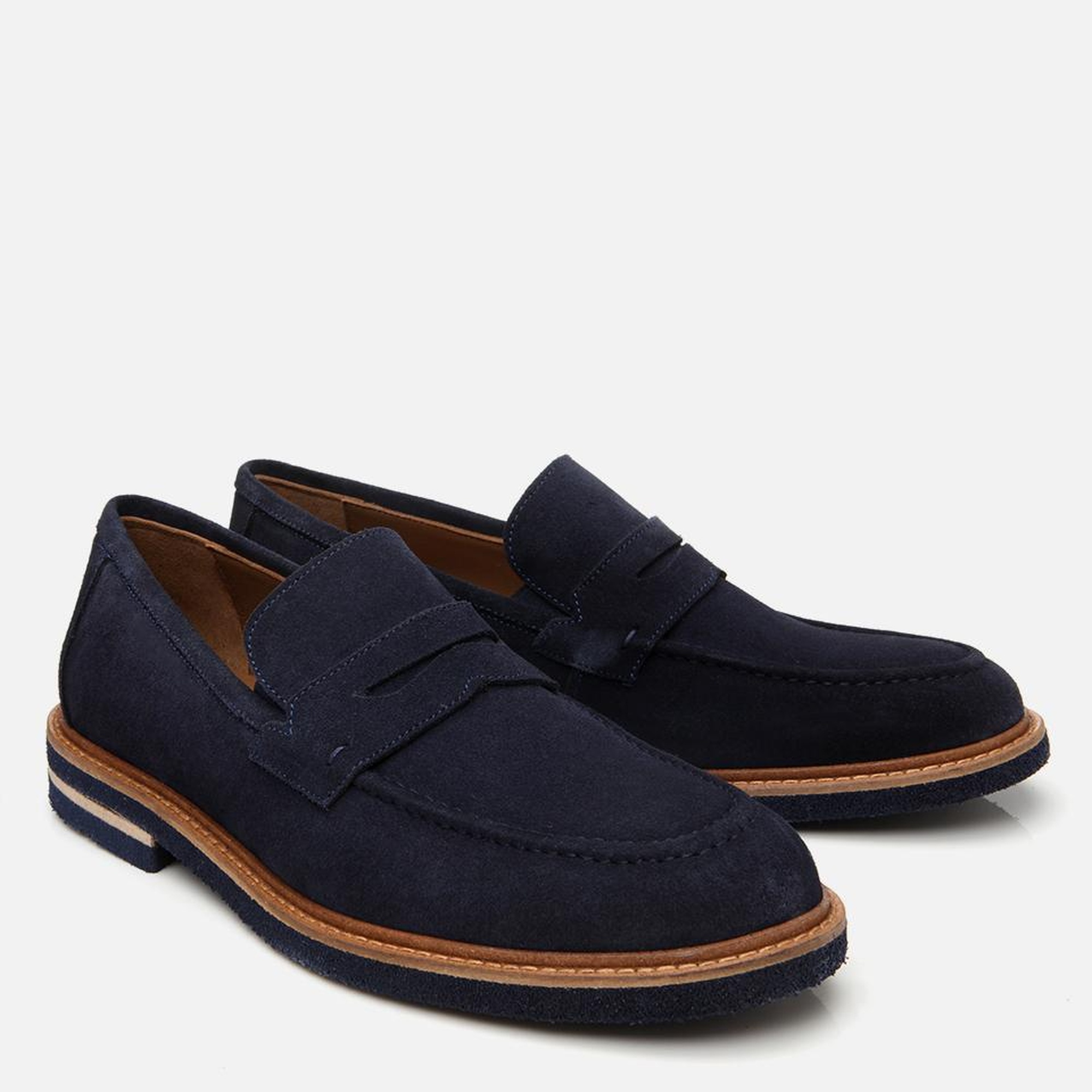 Erkek Süet Deri Lacivert Hafif Tabanlı Loafer