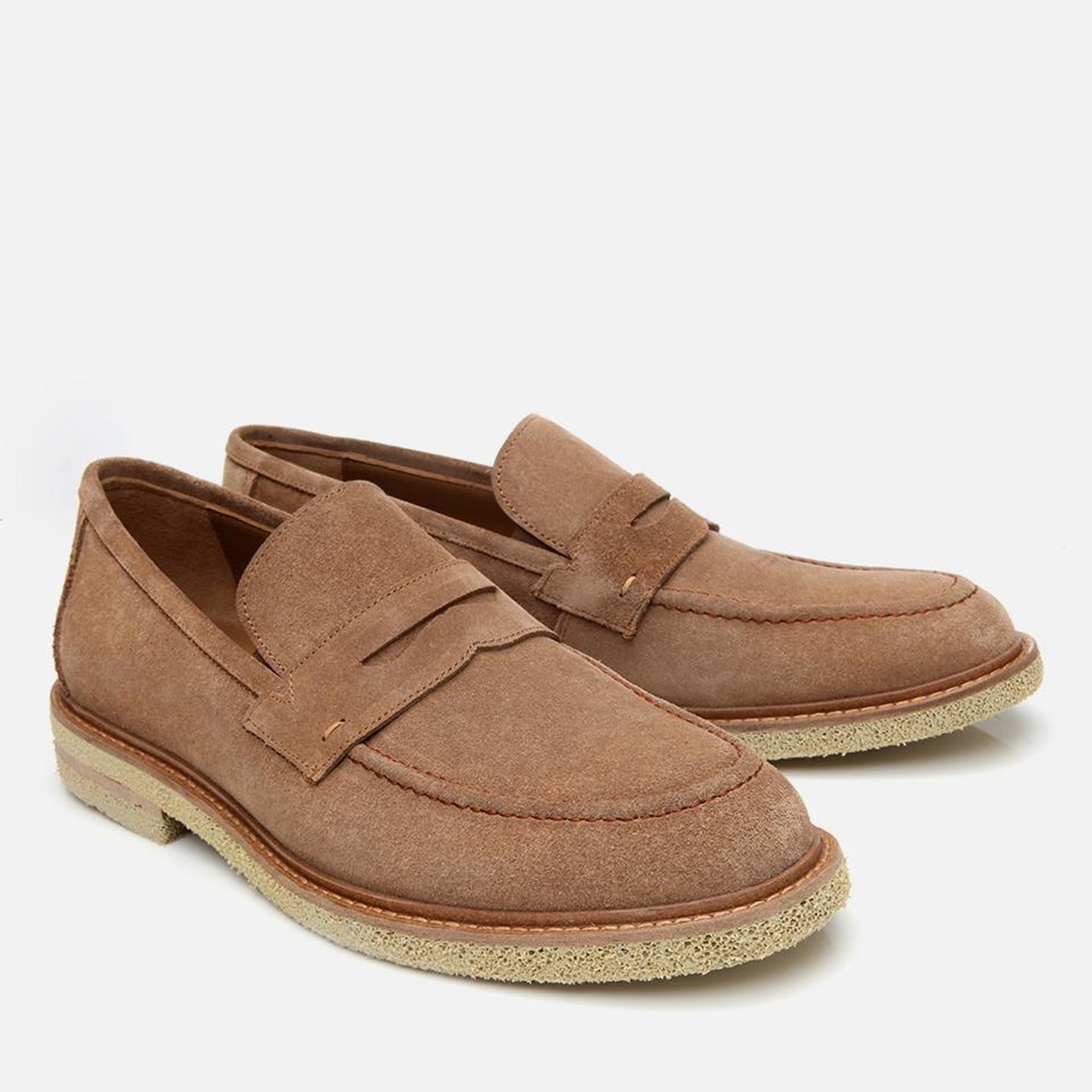 Erkek Süet Deri Taba Hafif Tabanlı Loafer