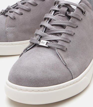  Erkek Süet Deri Gri Ultra Hafif Tabanlı Spor Ayakkabı