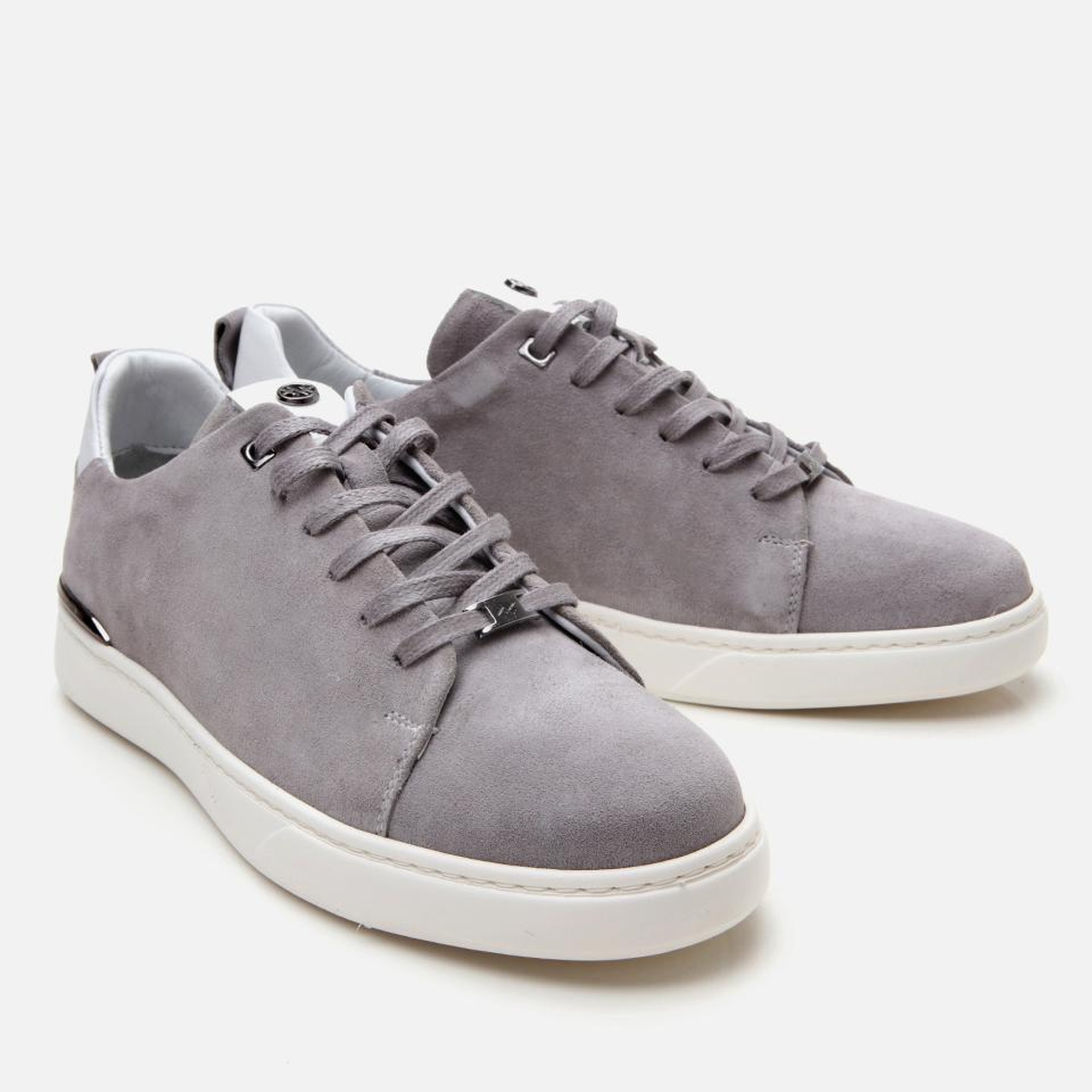 Erkek Süet Deri Gri Ultra Hafif Tabanlı Spor Ayakkabı
