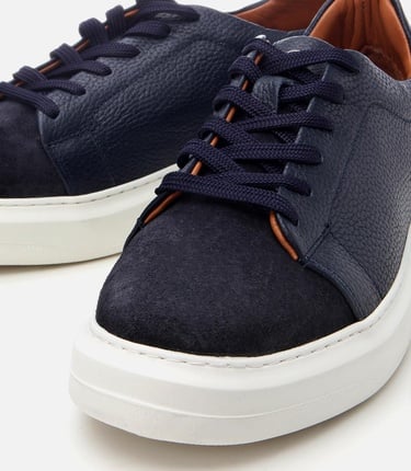  Erkek Süet Deri Lacivert Rahat Tabanlı Spor Ayakkabı