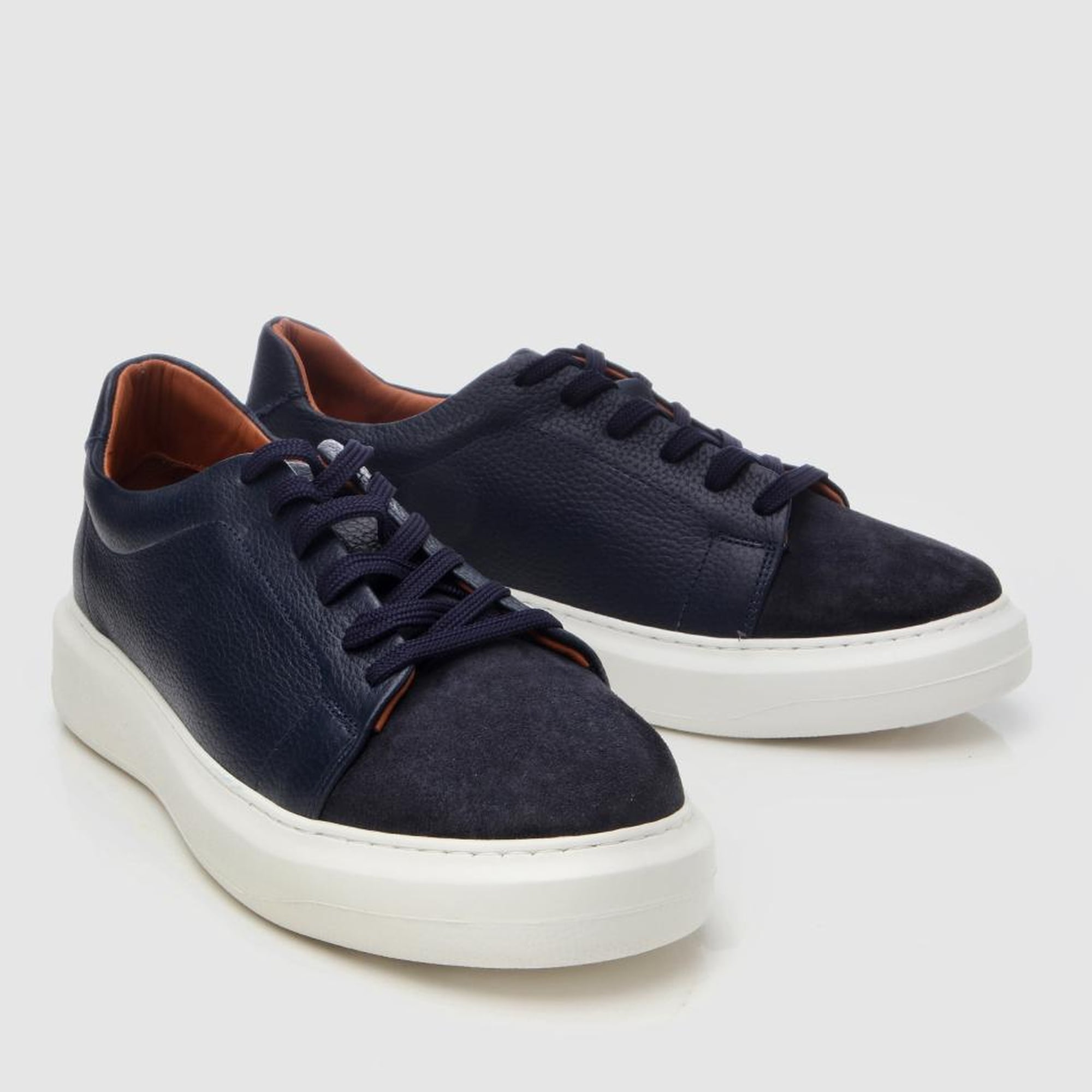 Erkek Süet Deri Lacivert Rahat Tabanlı Spor Ayakkabı