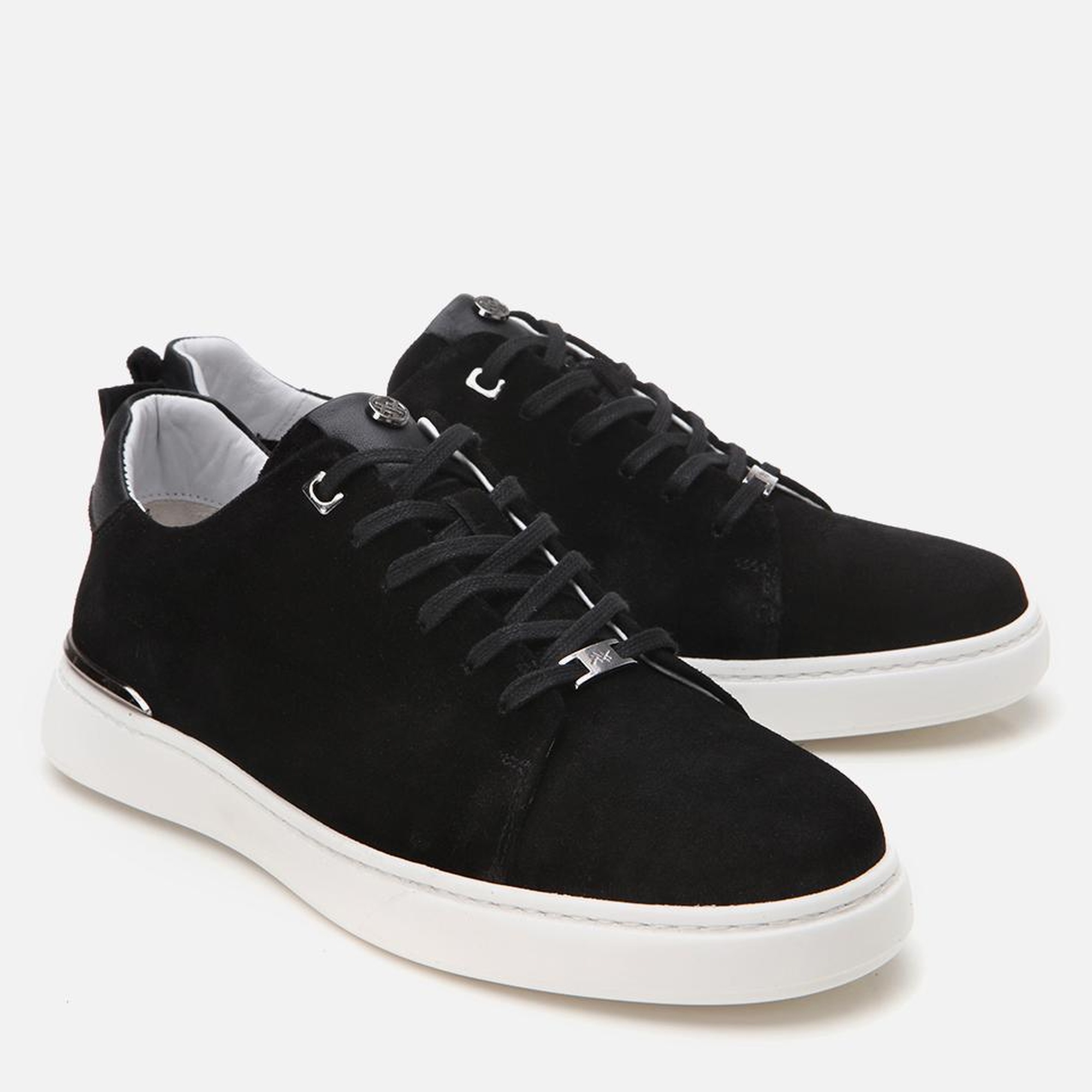 Erkek Süet Deri Siyah Ultra Hafif Tabanlı Spor Ayakkabı