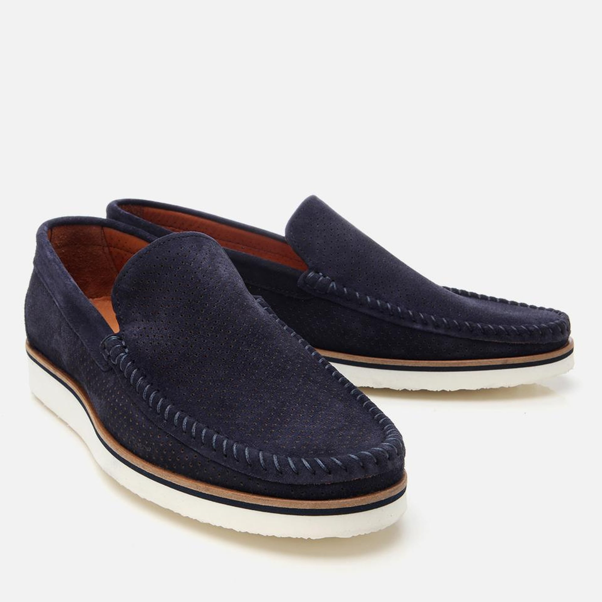 Erkek Süet Deri Lacivert Hafif Tabanlı Loafer