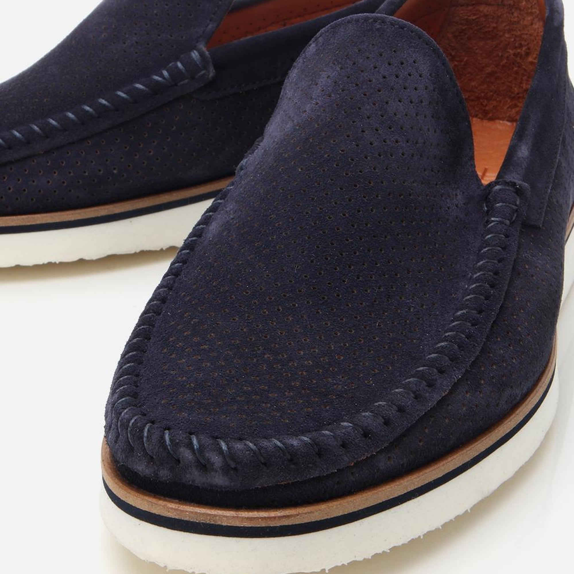 Erkek Süet Deri Lacivert Hafif Tabanlı Loafer