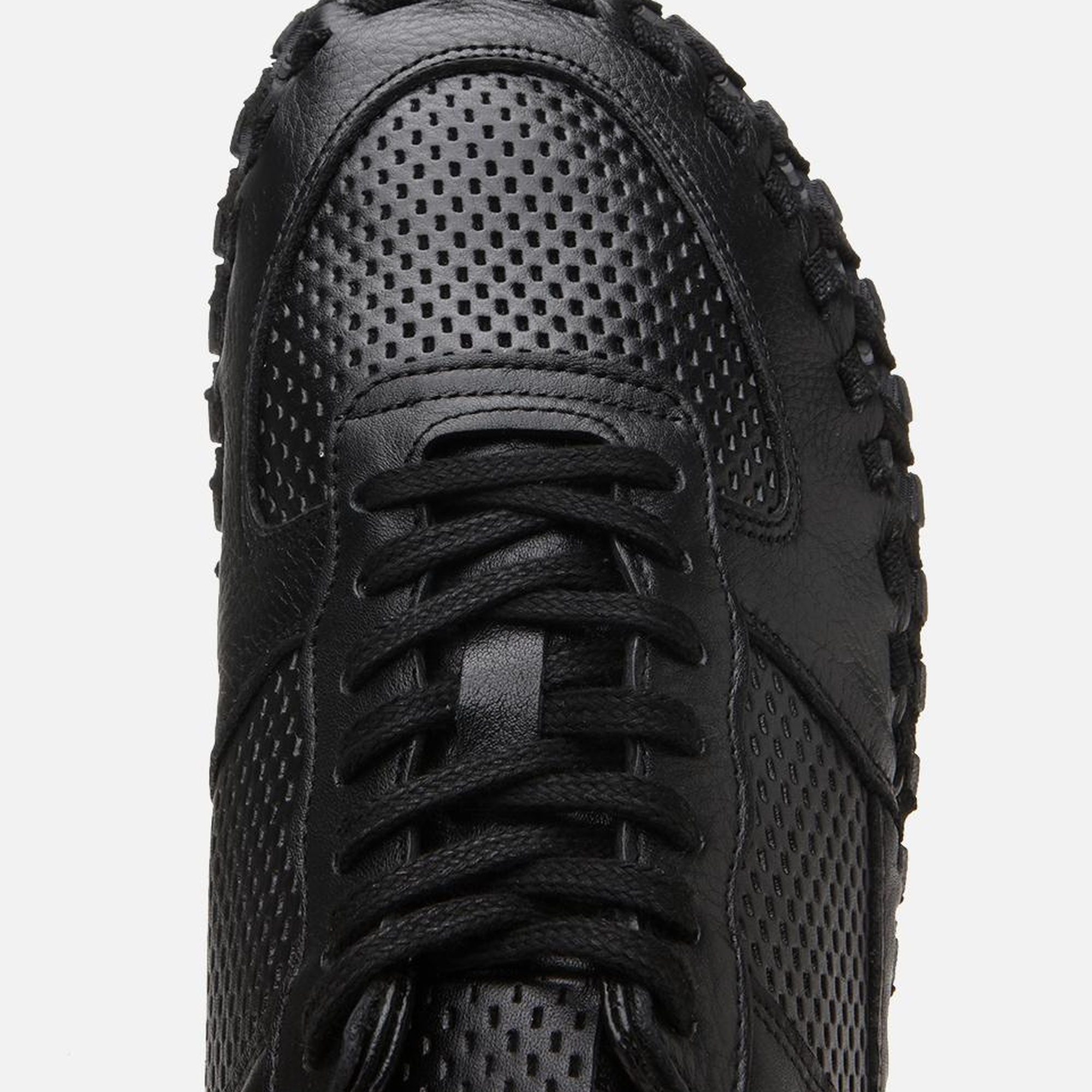 Erkek Deri Siyah Ultra Hafif Tabanlı Spor Ayakkabı