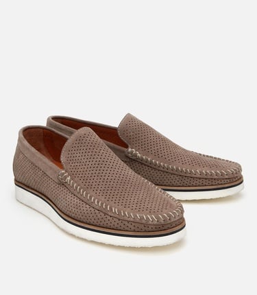  Erkek Süet Deri Vizon Hafif Tabanlı Loafer