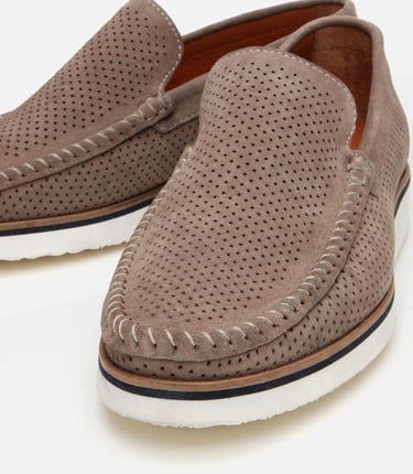  Erkek Süet Deri Vizon Hafif Tabanlı Loafer