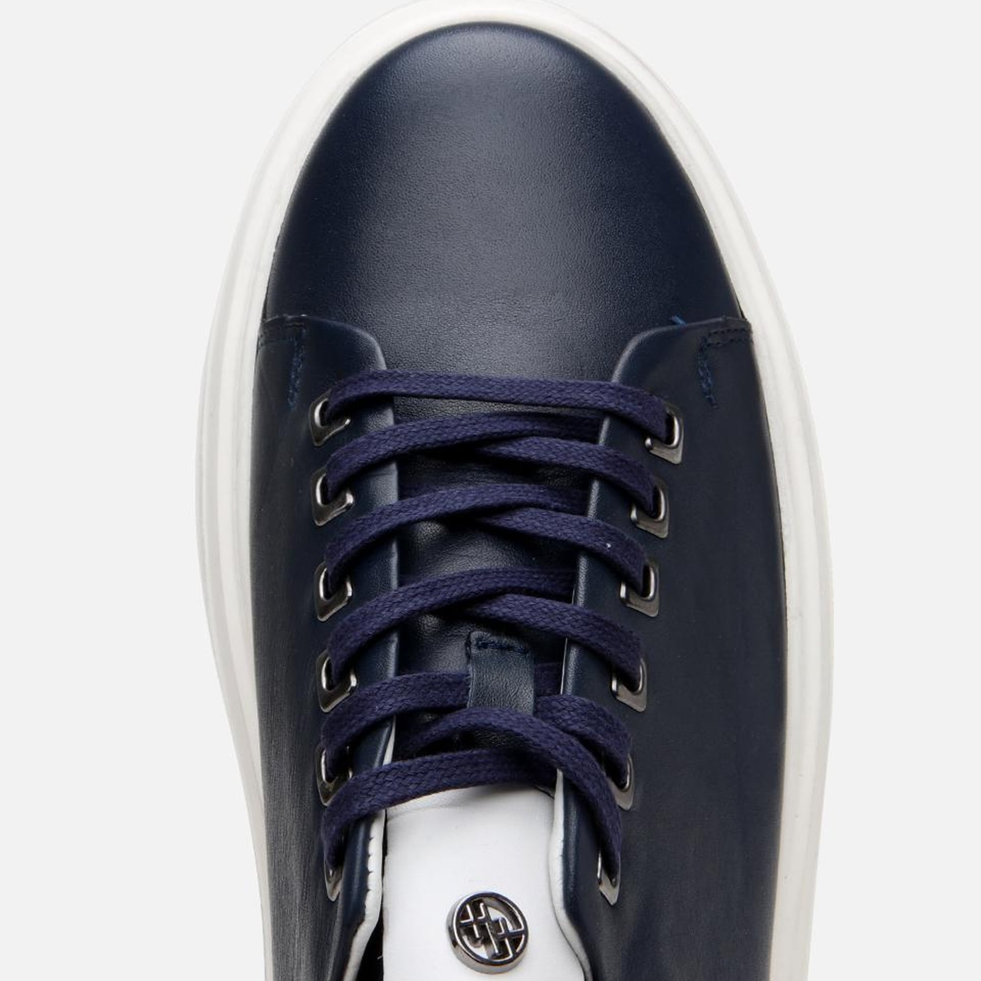 Erkek Deri Lacivert Hafif Tabanlı Spor Ayakkabı