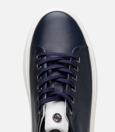  Erkek Deri Lacivert Hafif Tabanlı Spor Ayakkabı