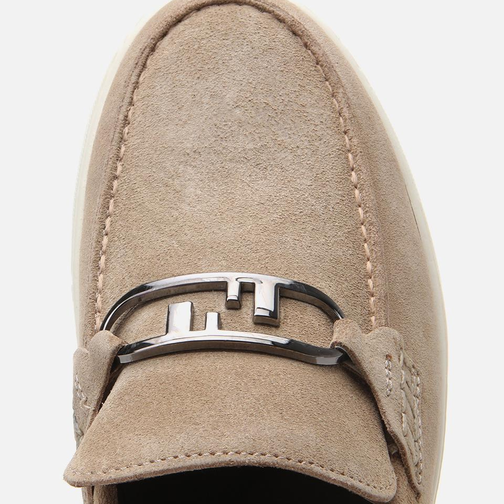 Erkek Süet Deri Bej Toka Detaylı Loafer