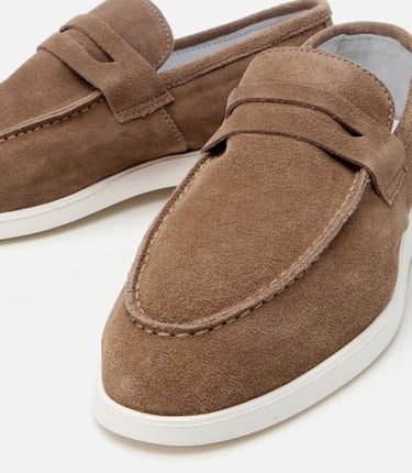  Erkek Süet Deri Vizon Yumuşak Dokulu Loafer