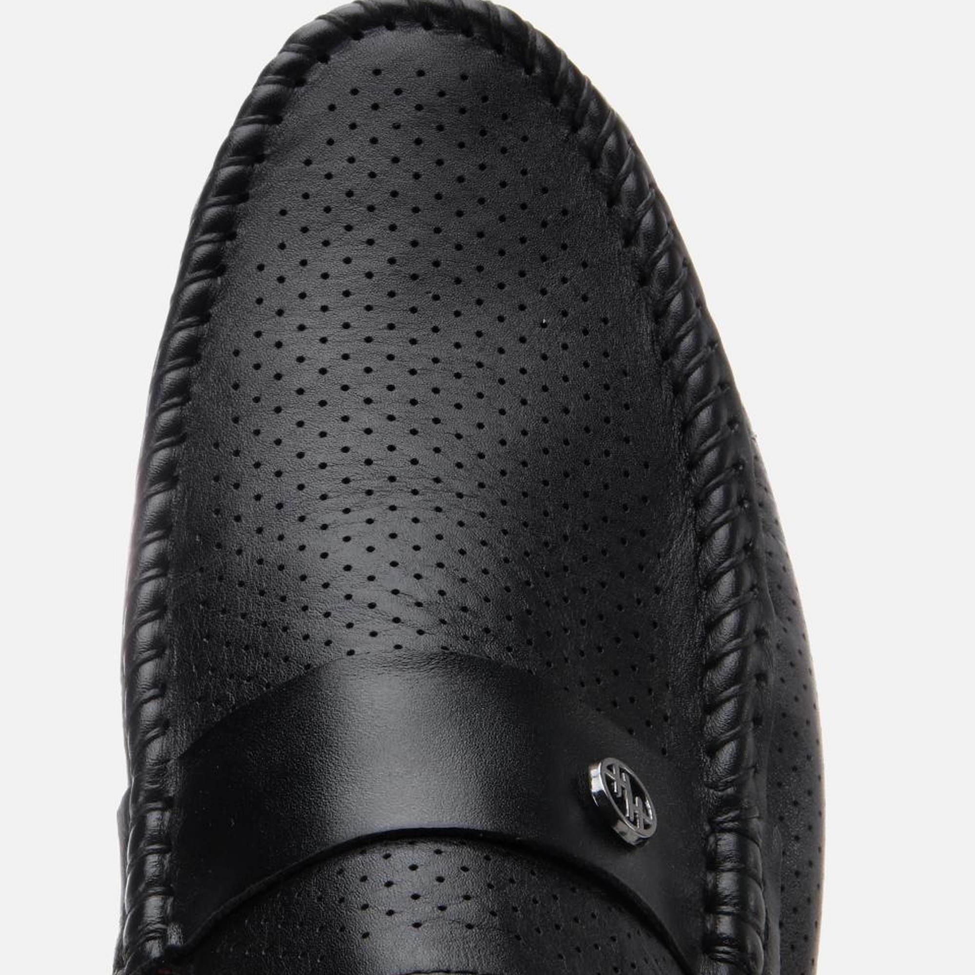 Erkek Deri Siyah Hafif Tabanlı Toka Detaylı Loafer