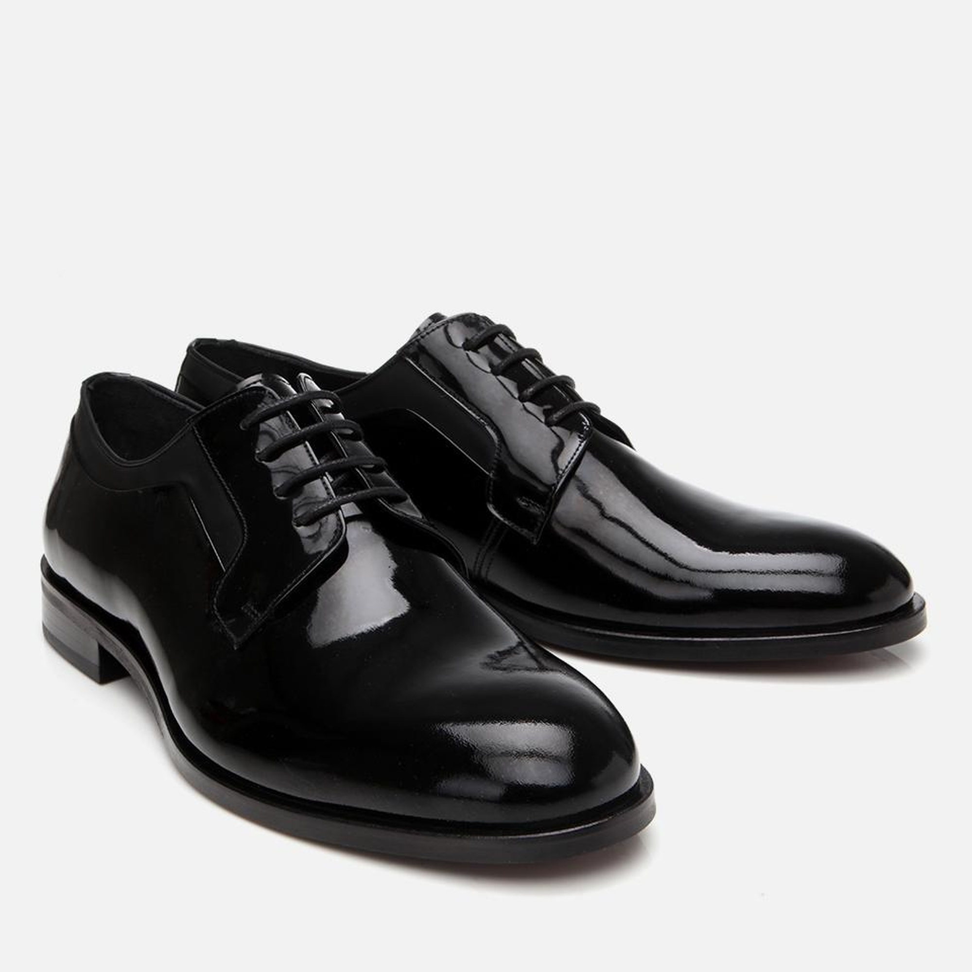 Erkek Rugan Deri Siyah Şık Klasik Ayakkabı