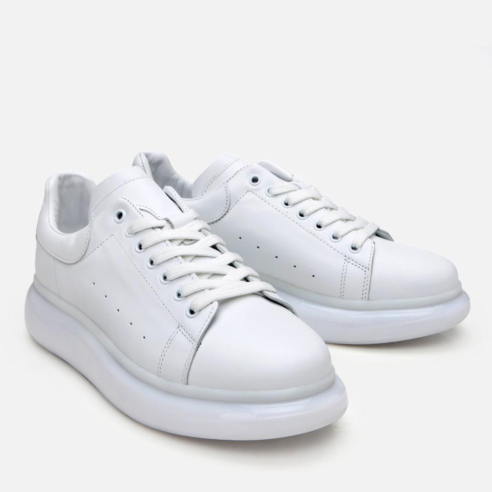 Erkek Deri Beyaz Spor Ayakkabı