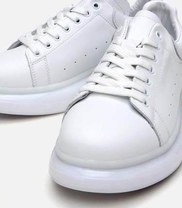  Erkek Deri Beyaz Spor Ayakkabı