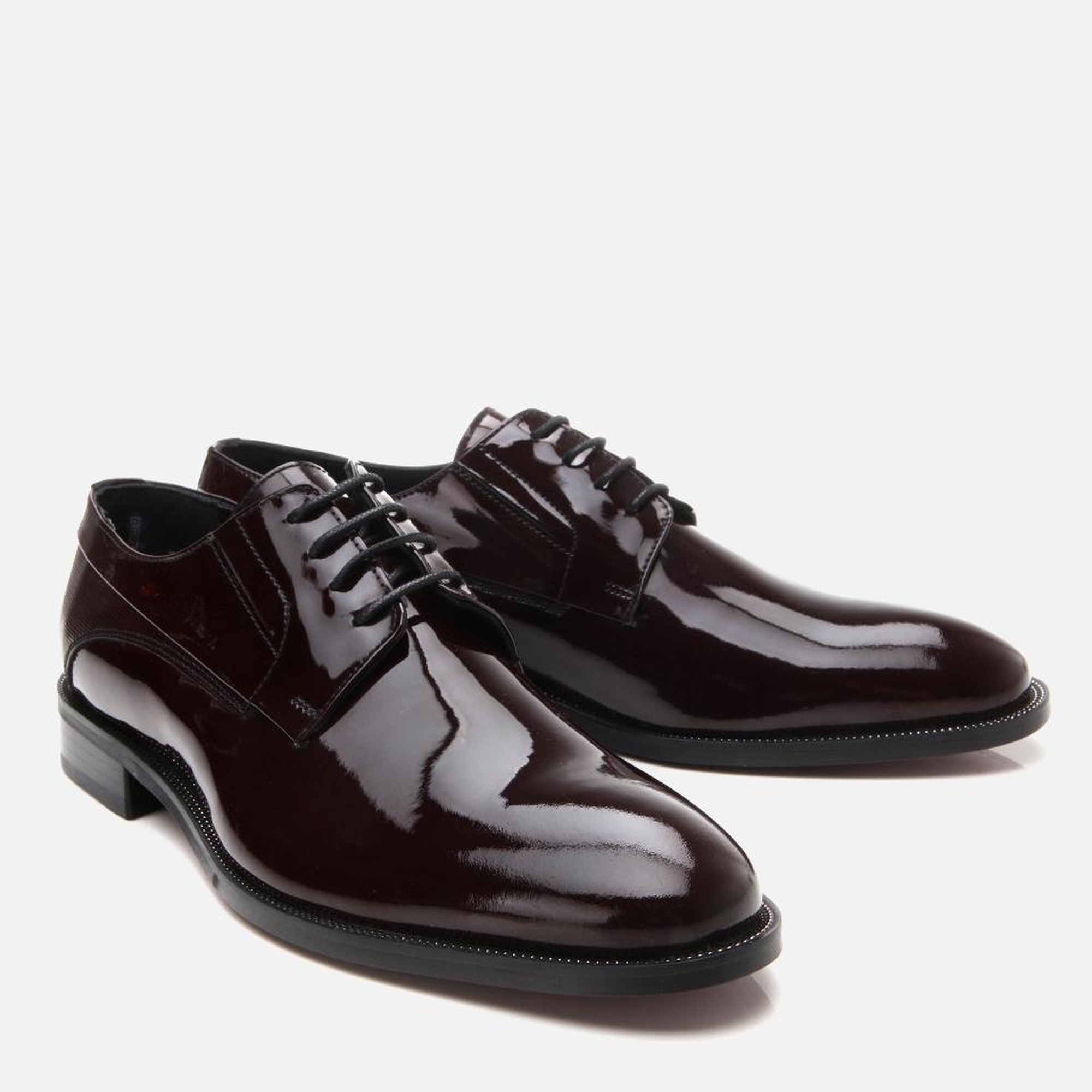 Erkek Rugan Deri Bordo Şık Klasik Ayakkabı