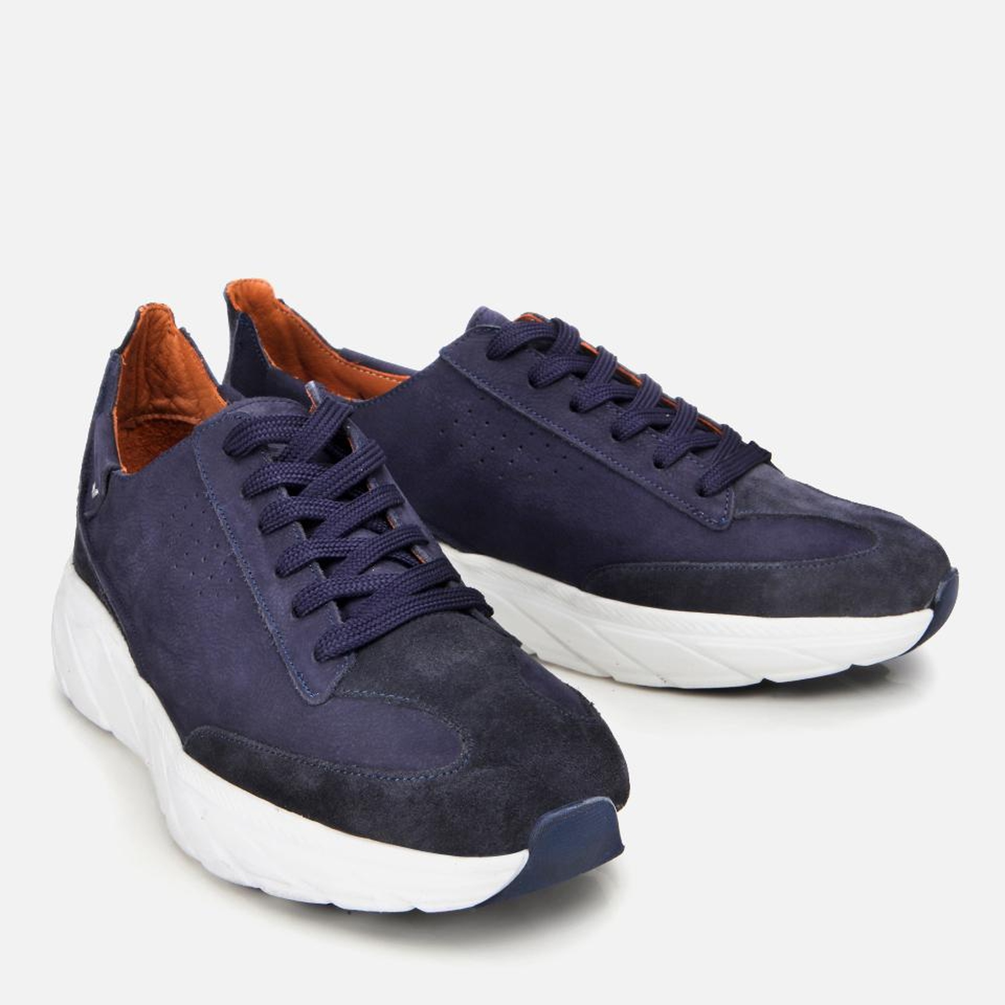Erkek Nubuk Deri Lacivert Ultra Hafif Tabanlı Spor Ayakkabı