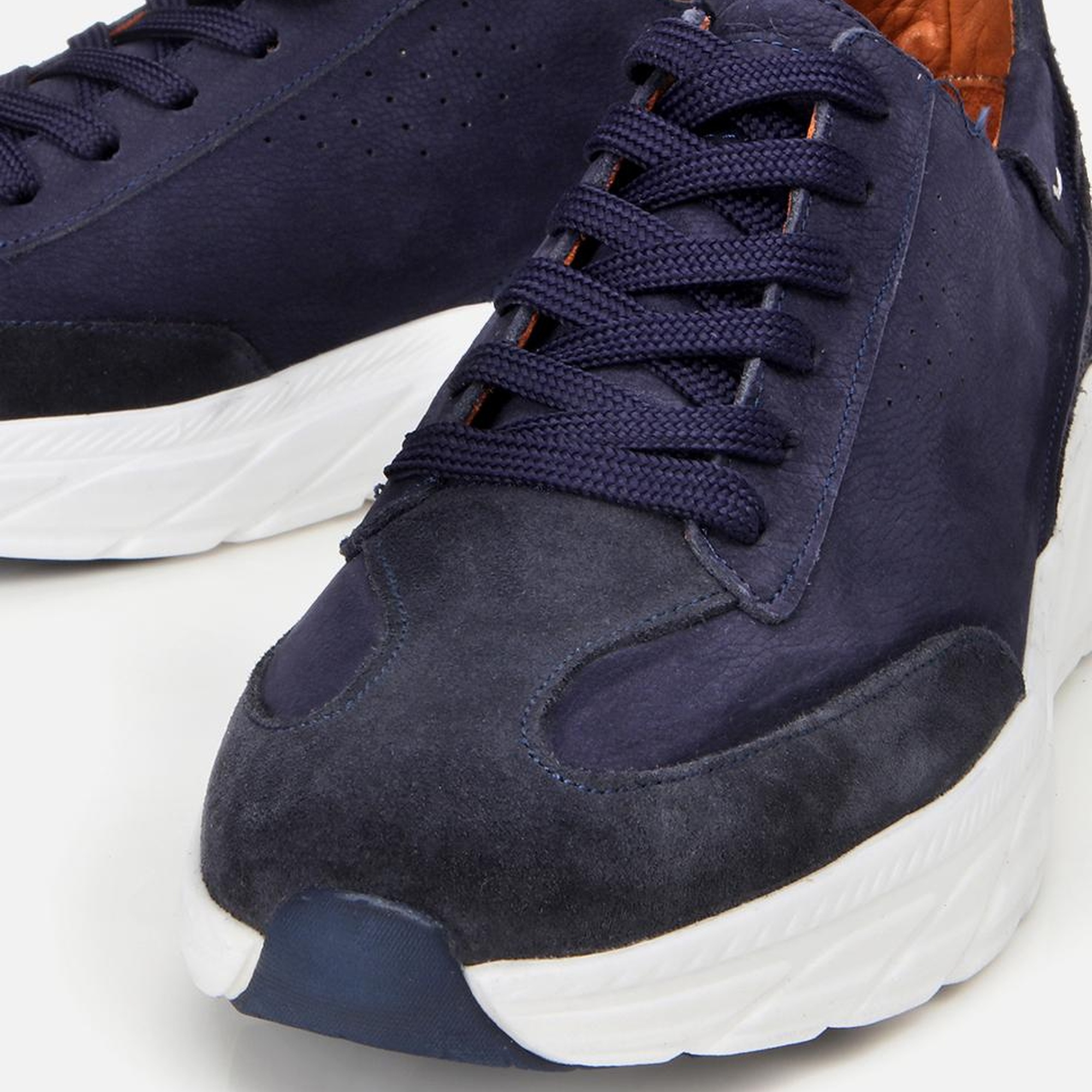 Erkek Nubuk Deri Lacivert Ultra Hafif Tabanlı Spor Ayakkabı