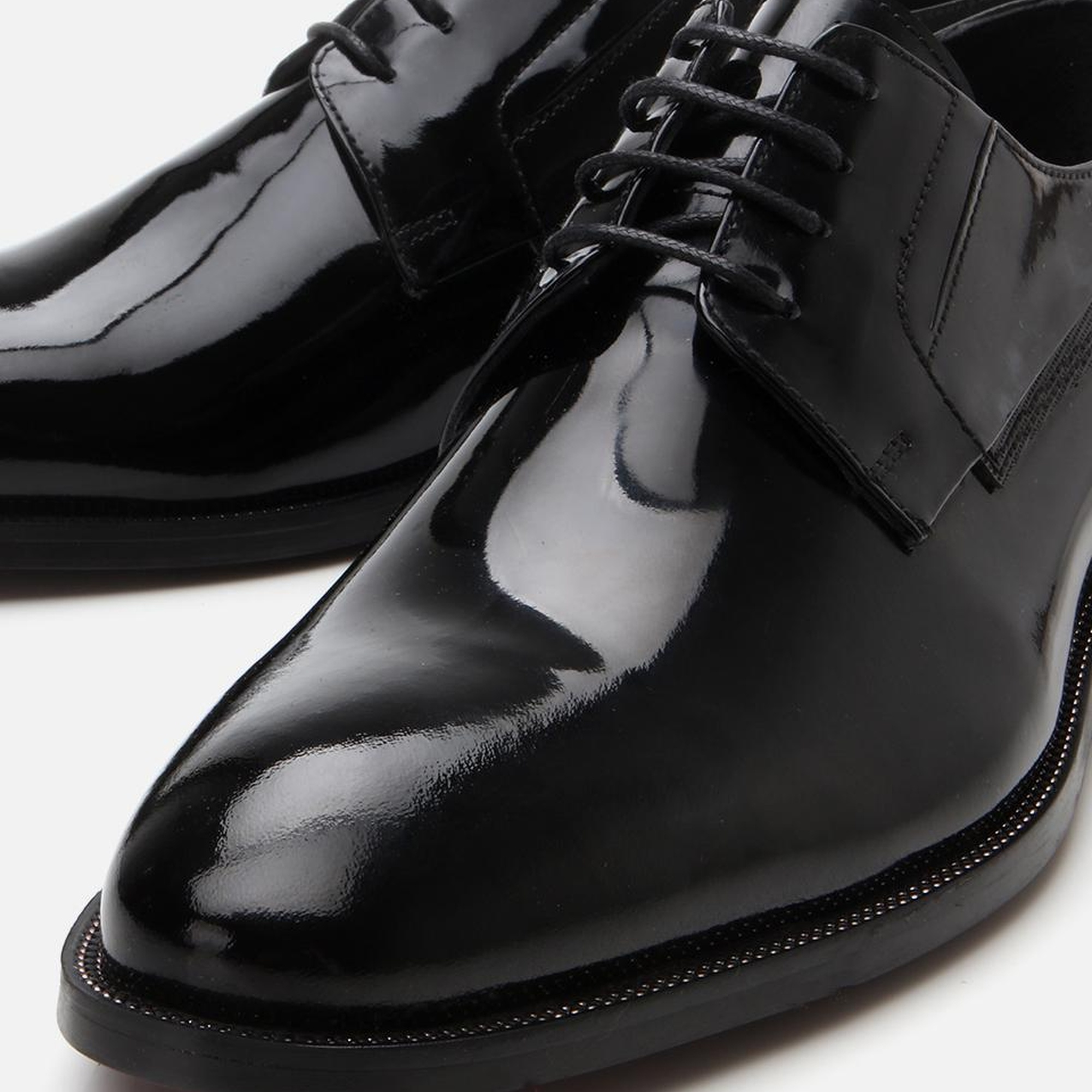 Erkek Rugan Deri Siyah Şık Klasik Ayakkabı