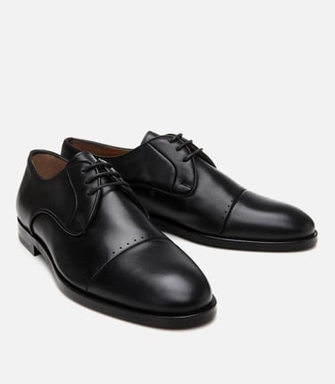  Erkek Deri Siyah Klasik Ayakkabı