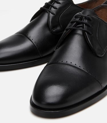  Erkek Deri Siyah Klasik Ayakkabı