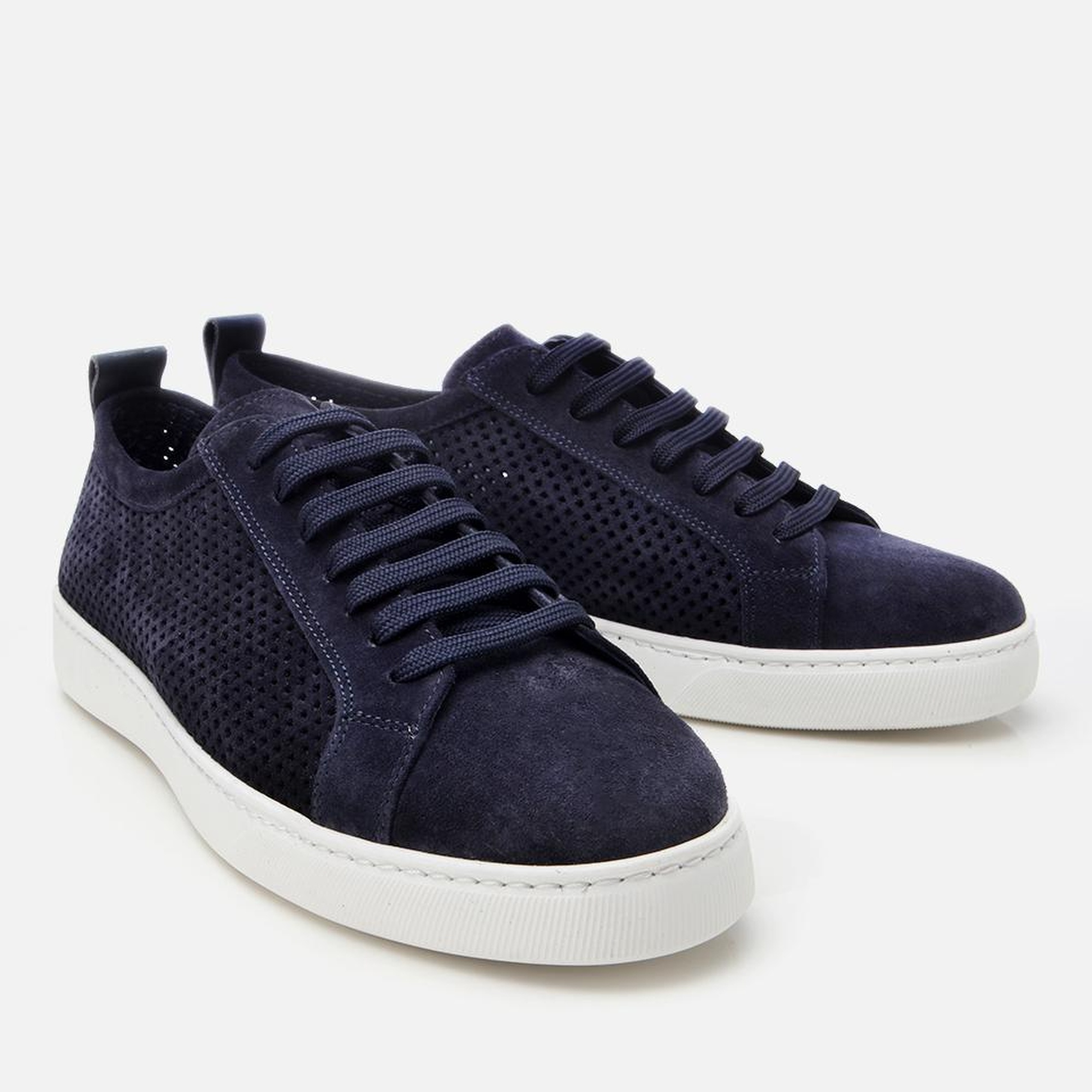 Erkek Süet Deri Lacivert Ultra Hafif Tabanlı Günlük Ayakkabı