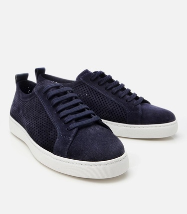  Erkek Süet Deri Lacivert Ultra Hafif Tabanlı Günlük Ayakkabı
